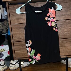 Floral black Sleeveless Top